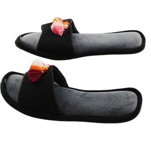 Women's Slippers INC Women's Tassel Slippers Size S (5/6) Black Gray‎